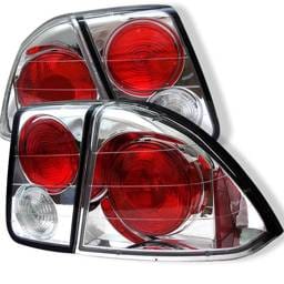 Honda Civic 4DR Spyder Euro Style Taillights - Chrome - 111-HC01-4D-C