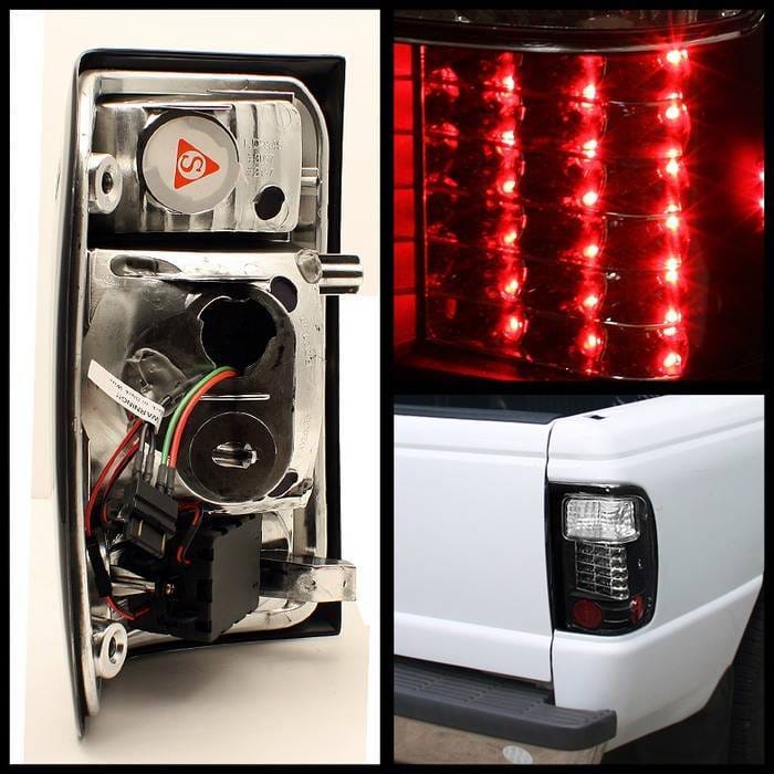 Ford Ranger Spyder LED Taillights - Black - 111-FR98-LED-BK thumbnail 2