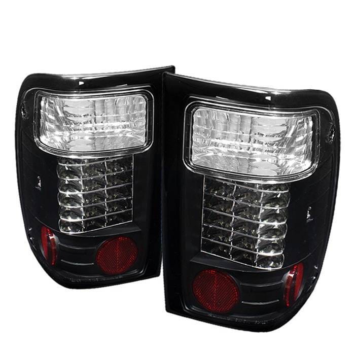 Ford Ranger Spyder LED Taillights - Black - 111-FR98-LED-C