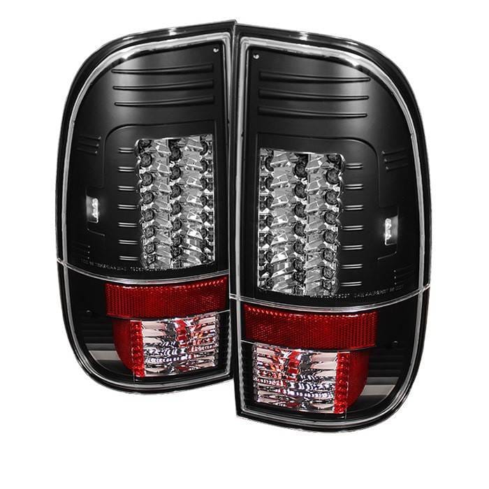 Ford F250 Superduty Spyder Version 2 LED Taillights - Black - 111-FS07-LED-G2-BK