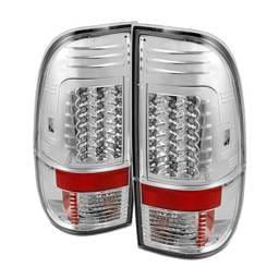Ford F450 Spyder Version 2 LED Taillights - Chrome - 111-FS07-LED-G2-C
