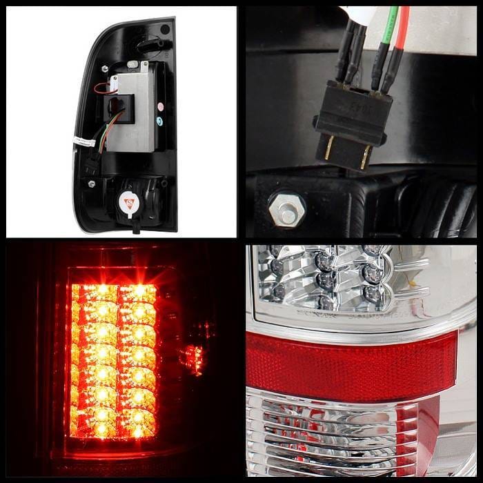 Ford F550 Spyder Version 2 LED Taillights - Chrome - 111-FS07-LED-G2-C thumbnail 2