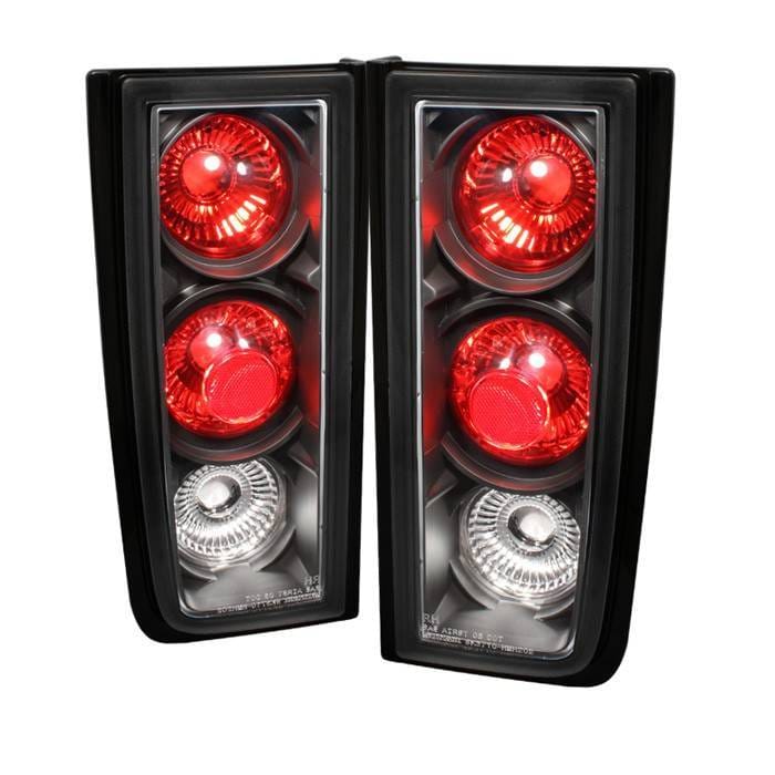 Hummer H2 Spyder Euro Style Taillights - Black - 111-HH2-BK