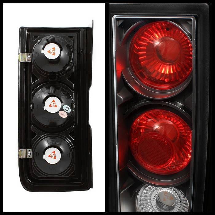 Hummer H2 Spyder Euro Style Taillights - Black - 111-HH2-BK thumbnail 2