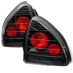 Honda Prelude Spyder Euro Style Taillights - Black - 111-HP92-BK