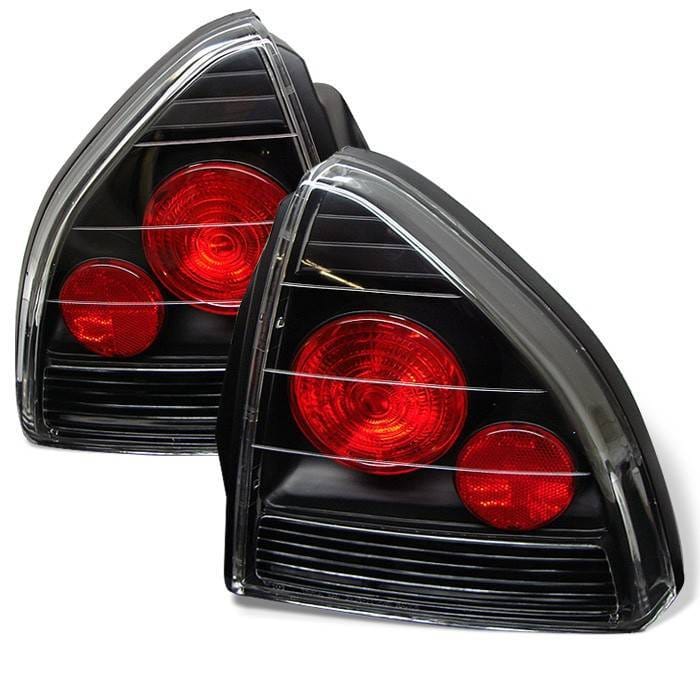 Honda Prelude Spyder Euro Style Taillights - Black - 111-HP92-BK