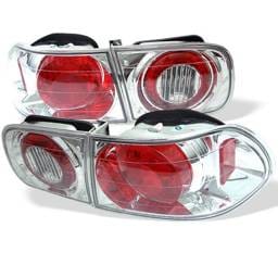 Honda Civic 2DR & 4DR Spyder Euro Style Taillights - Chrome - 111-HC92-24D-C