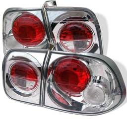 Honda Civic 4DR Spyder Euro Style Taillights - Chrome - 111-HC96-4D-C