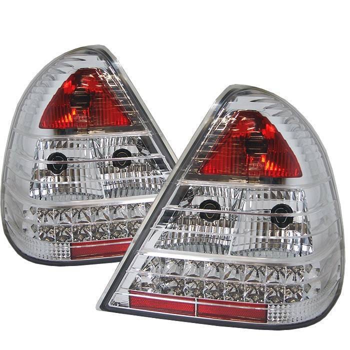 Mercedes-Benz C Class Spyder LED Taillights - Chrome - 111-MBZC94-LED-C