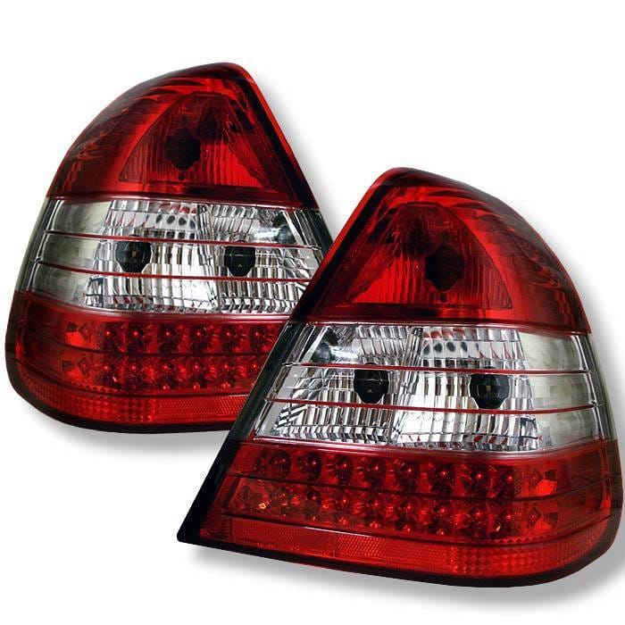 Mercedes-Benz C Class Spyder LED Taillights - Red Clear - 111-MBZC94-LED-RC
