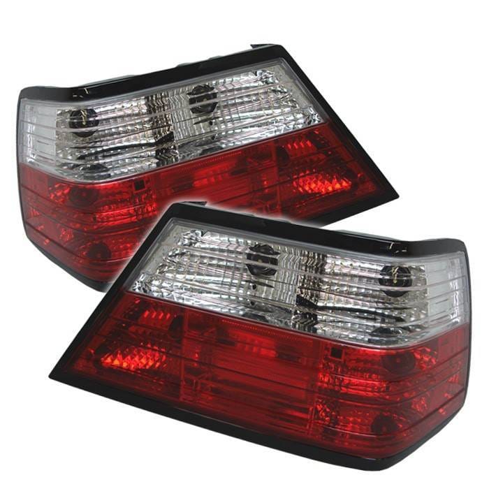 Mercedes-Benz E Class Spyder Crystal Taillights - Red Clear - 111-MBZE86-CRY-RC