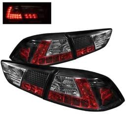 Mitsubishi Lancer Spyder LED Taillights - Black - 111-MITEVO1008-LED-BK
