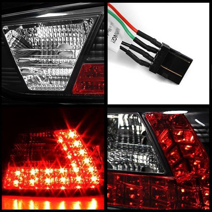 Mitsubishi Lancer Spyder LED Taillights - Black - 111-MITEVO1008-LED-BK thumbnail 2