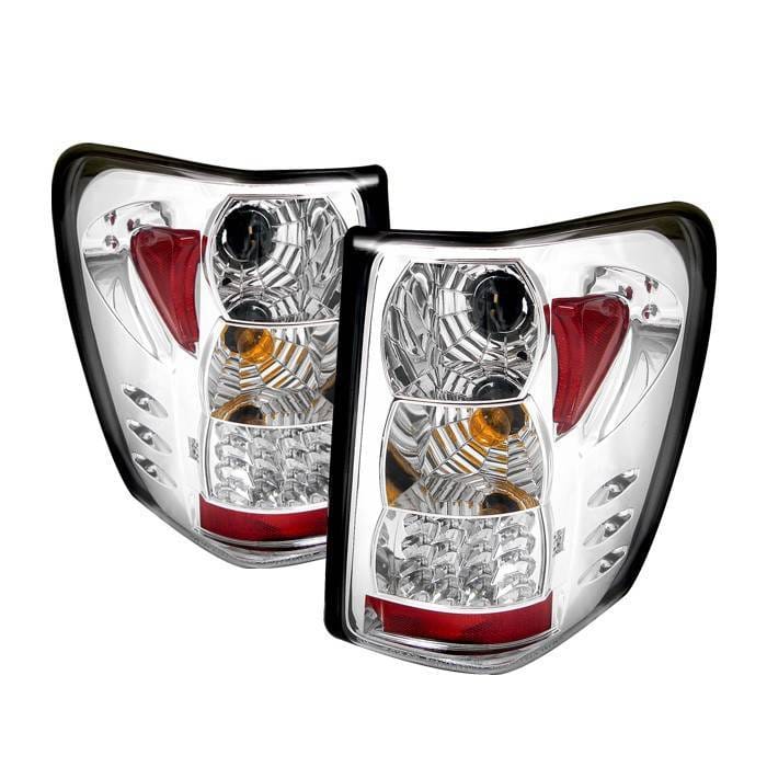 Jeep Grand Cherokee Spyder LED Taillights Version 2 - Chrome - 111-JGC99-LED-C-G2