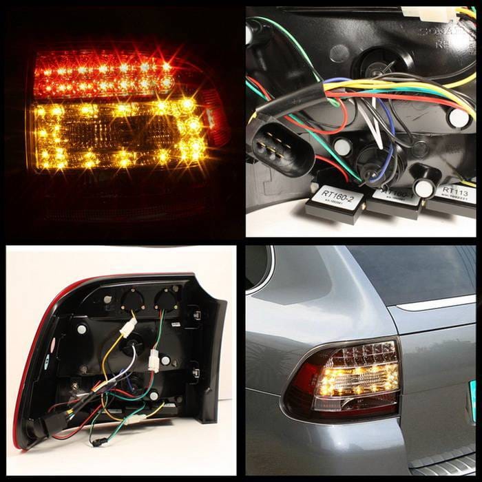Porsche Cayenne Spyder LED Taillights - Black - 111-PGAM99-LED-BK thumbnail 2