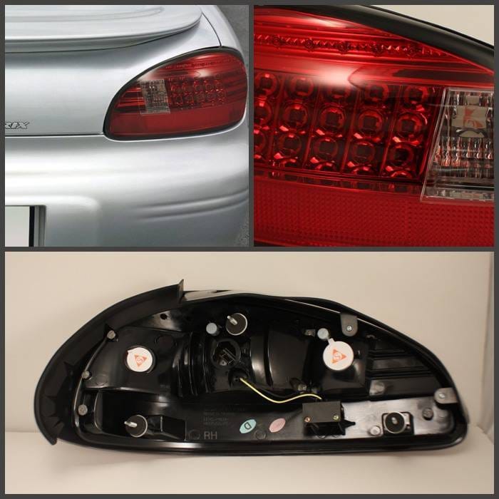 Pontiac Grand Prix Spyder LED Taillights - Red Clear - 111-PGP97-LED-RC thumbnail 2