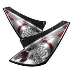 Nissan 350Z Spyder LED Taillights - Chrome - 111-N350Z02-LED-C
