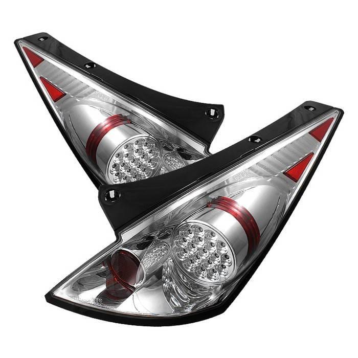 Nissan 350Z Spyder LED Taillights - Chrome - 111-N350Z02-LED-C