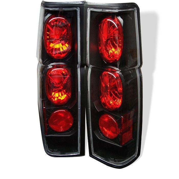 Nissan Pickup Spyder Euro Style Taillights - Black - 111-NH86-BK