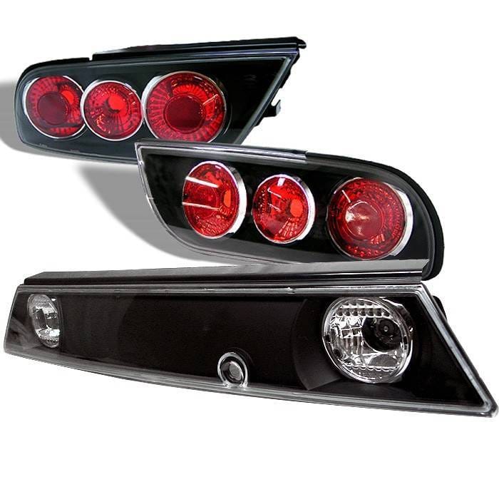 Nissan 240SX Spyder Euro Taillights - Black - 3PC - ALT-JY-N240SX89H-BK