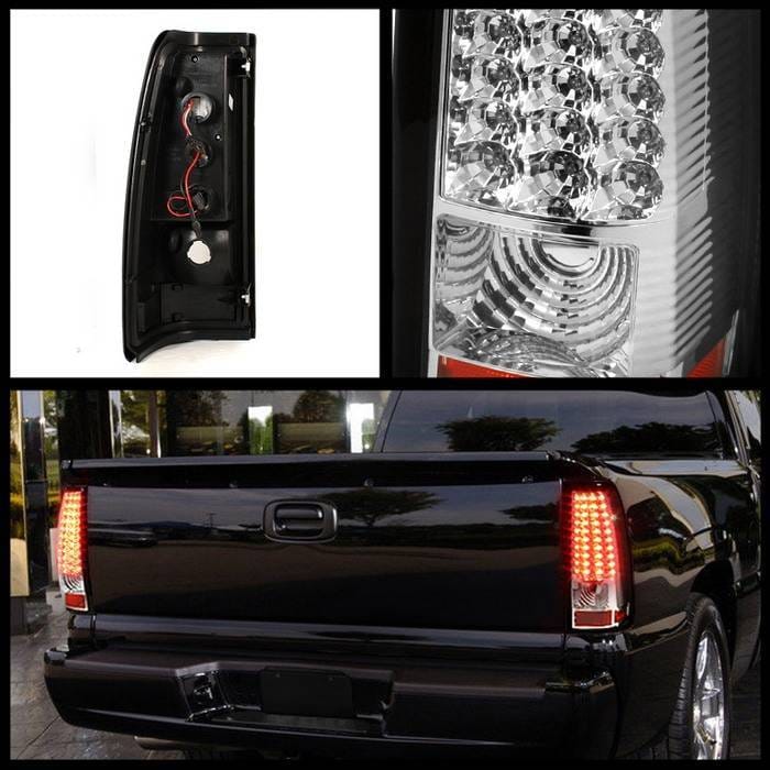 Chevrolet Silverado Spyder LED Taillights - Chrome - ALT-ON-CS03-LED-C thumbnail 2