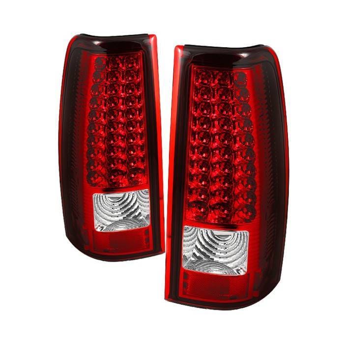 GMC Sierra Spyder LED Taillights - Red Clear - ALT-ON-CS03-LED-RC