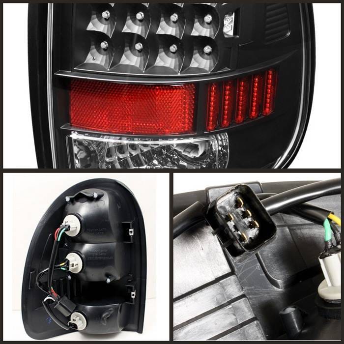 Dodge Grand Caravan Spyder LED Taillights - Black - ALT-ON-DC96-LED-BK thumbnail 2