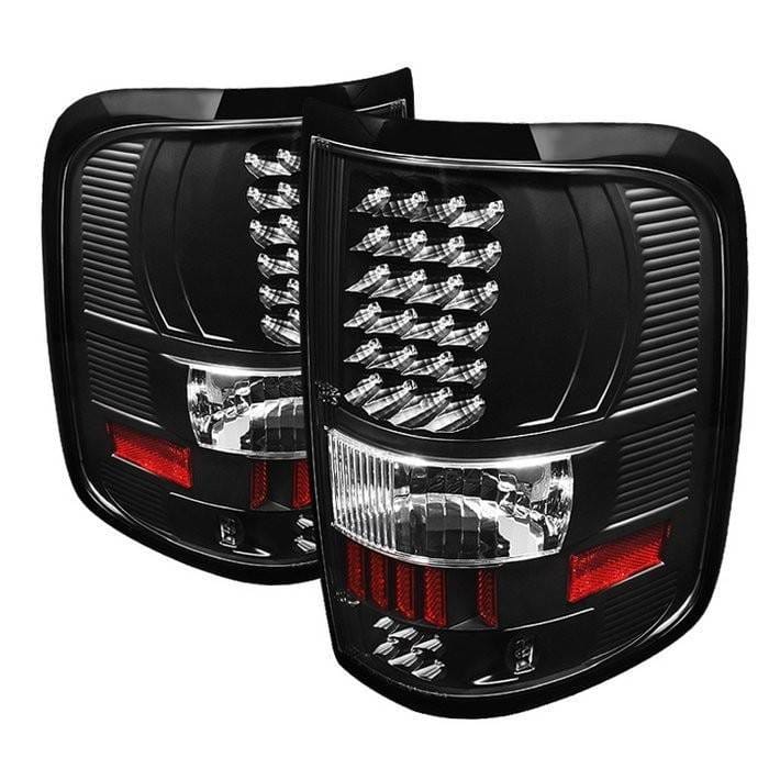Ford F150 Spyder LED Taillights - Black - ALT-ON-FF15004-LED-BK