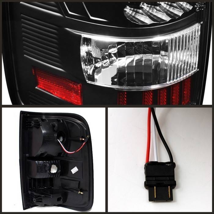 Ford F150 Spyder LED Taillights - Black - ALT-ON-FF15004-LED-BK thumbnail 2