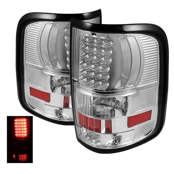 Ford F150 Spyder LED Taillights - Chrome - ALT-ON-FF15004-LED-C