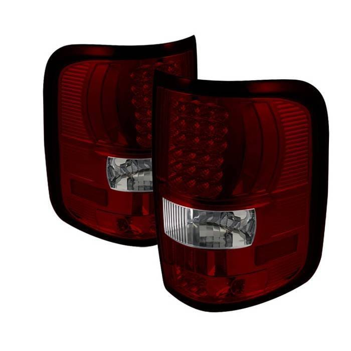 Ford F150 Spyder LED Taillights - Red Clear - ALT-ON-FF15004-LED-RC