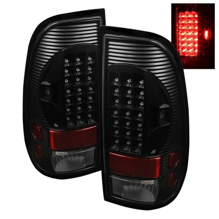 Ford F550 Spyder LED Taillights - Black - ALT-ON-FF15097-LED-BK