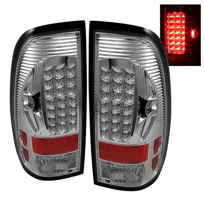 Ford F150 Spyder LED Taillights - Chrome - ALT-ON-FF15097-LED-C