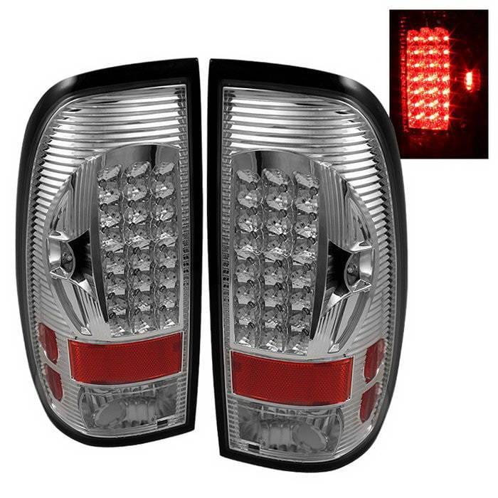 Ford F150 Spyder LED Taillights - Chrome - ALT-ON-FF15097-LED-C