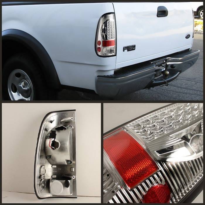 Ford F350 Superduty Spyder LED Taillights - Chrome - ALT-ON-FF15097-LED-C thumbnail 2