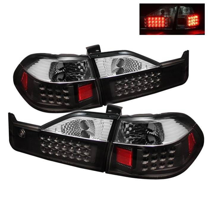 Honda Accord 4DR Spyder LED Taillights - Black - ALT-ON-HA98-LED-BK