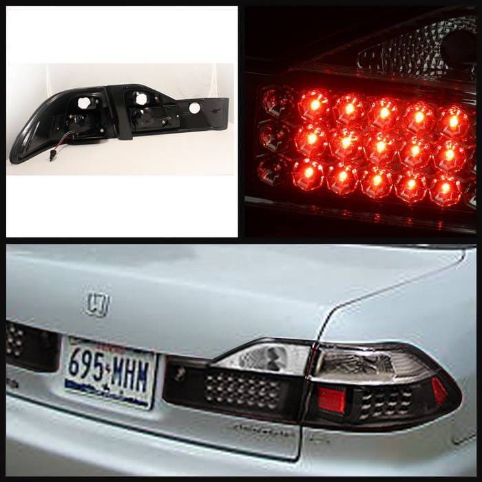 Honda Accord 4DR Spyder LED Taillights - Black - ALT-ON-HA98-LED-BK thumbnail 2