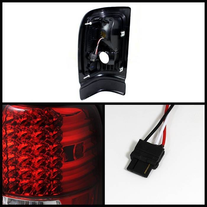 Dodge Ram Spyder LED Taillights - Red Clear - ALT-ON-DRAM94-LED-RC thumbnail 2