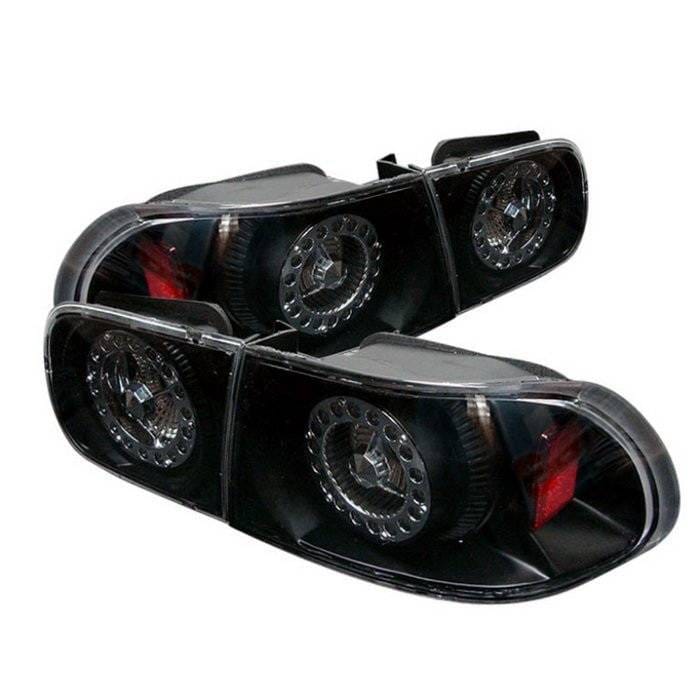 Honda Civic 2DR & 4DR Spyder LED Taillights - Black - ALT-YJ9295TLZ4-24D-BK-LED