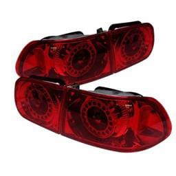Honda Civic 2DR & 4DR Spyder LED Taillights - All Red - ALT-YJ9295TLZ4-24D-RD-LED
