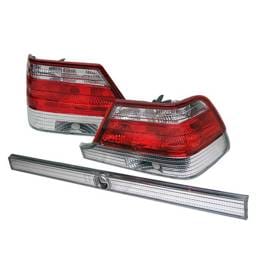 Mercedes-Benz S Class Spyder Taillights - Red Clear - ALT-YZ-MBW140-RC