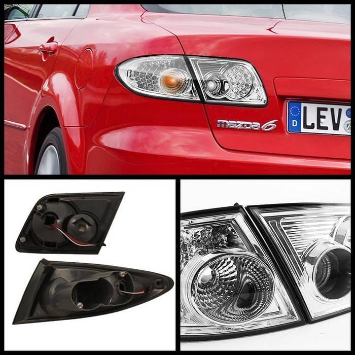 Mazda 6 Spyder LED Taillights - Chrome - ALT-ON-M603-LED-C thumbnail 2