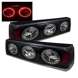 Ford Mustang Spyder LED Taillights - Black - ALT-TS-FM87-LED-BK