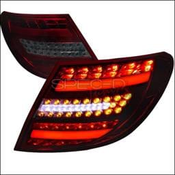 Mercedes-Benz C Class Spec-D LED Taillights - Red & Smoke - LT-BW20408RGLED-APC