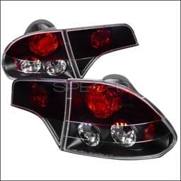 Honda Civic Spec-D Taillights - Black Housing with Red Top Lens - 4PC - LT-CV064RJM-TM