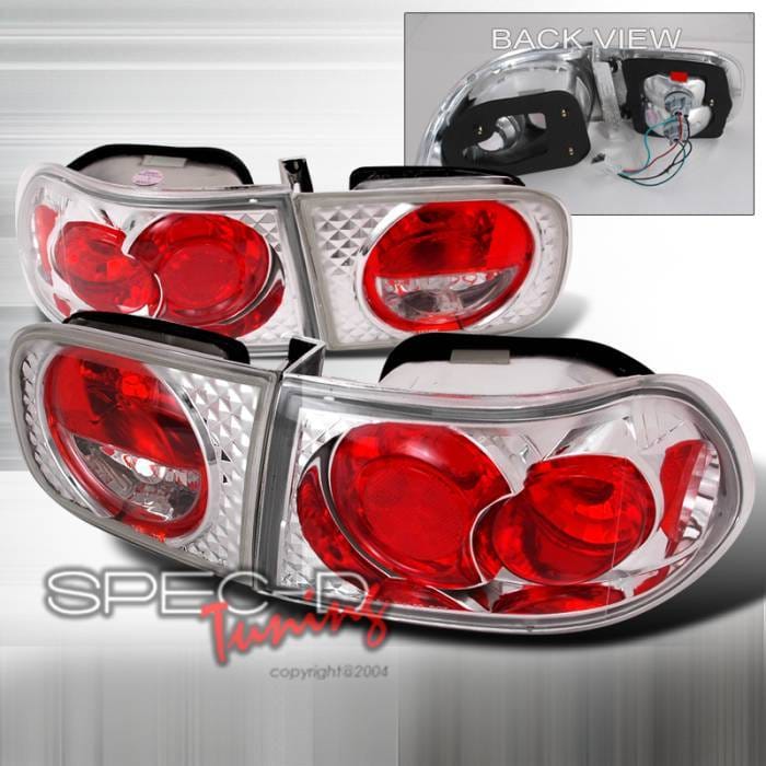 Honda Civic 2DR & 4DR Spec-D Altezza Taillights - Chrome - LT-CV92-KS