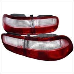 Honda Civic 2DR & 4DR Spec-D Taillights - Red & Clear - LT-CV92RPW-RS