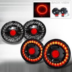 Chevrolet Corvette Spec-D LED Taillights - Black - LT-CVET05JMLED-KS