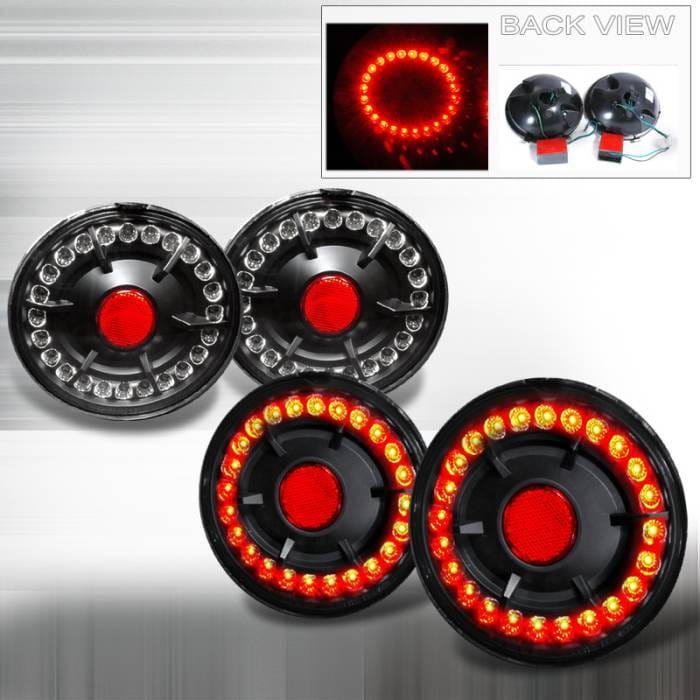 Chevrolet Corvette Spec-D LED Taillights - Black - LT-CVET05JMLED-KS