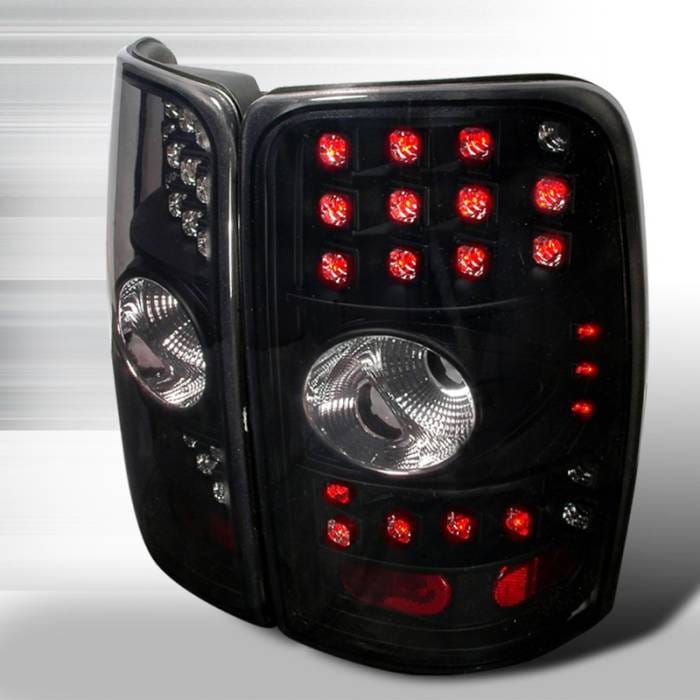 GMC Denali Spec-D LED Taillights - Black with Smoke Lens - LT-DEN00BGLED-WJ